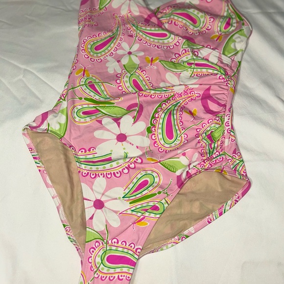 Vintage Lily Pulitzer original Paisley pink one piece swimsuit Lily Pulitzer - Picture 7 of 12